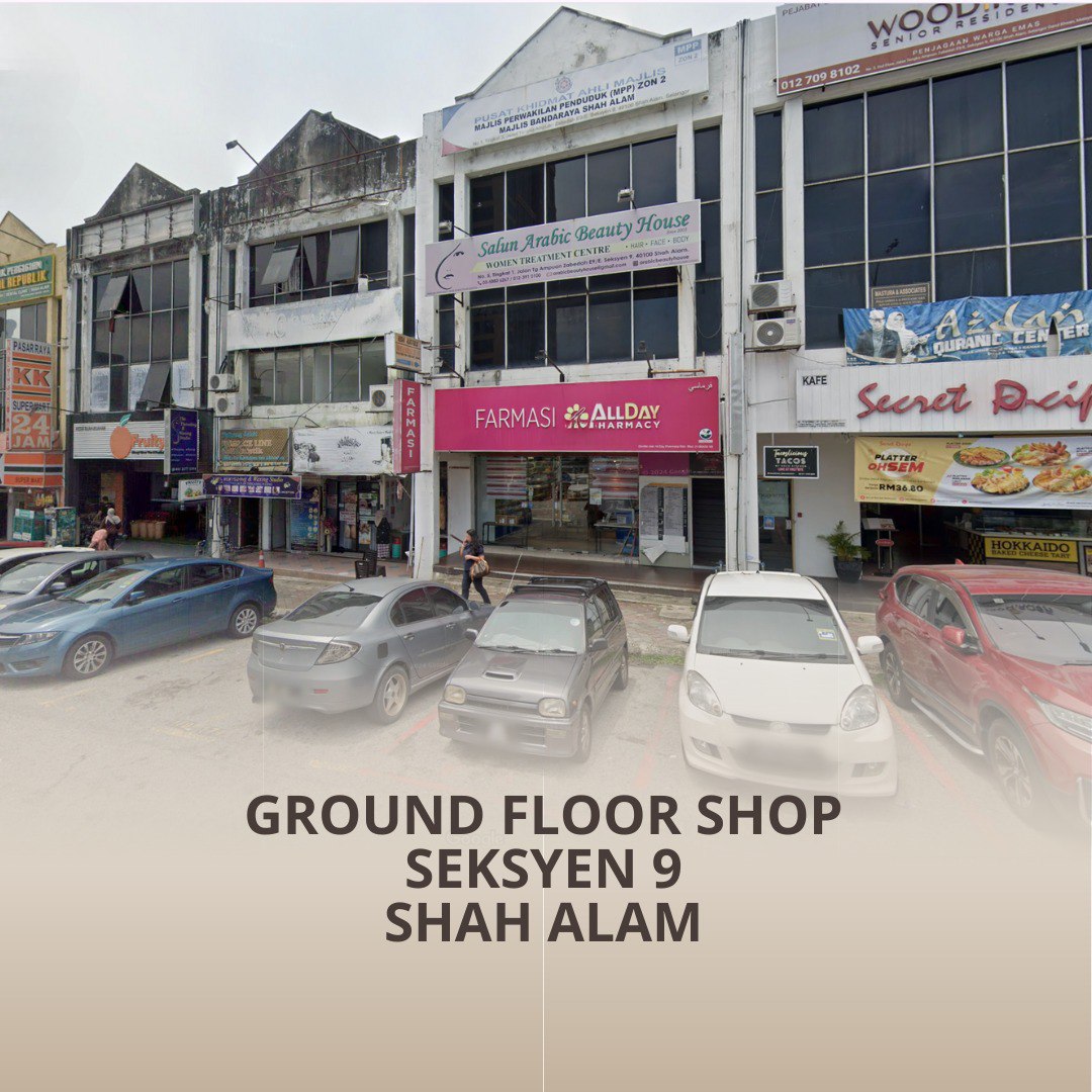 Seksyen 9 Shah Alam Selangor Ground Floor Shop Seksyen 9 Shah Alam - Image 1