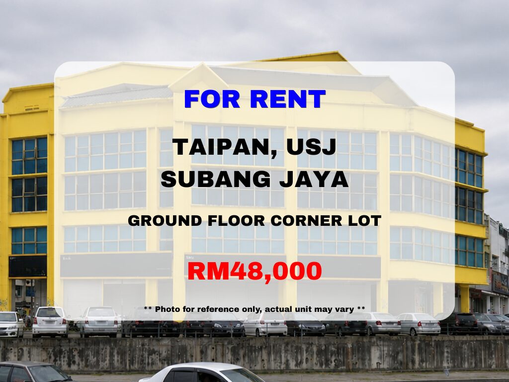 Taipan, USJ ⭐ Corner Lot Ground Floor Shoplot for Rent - Image 1