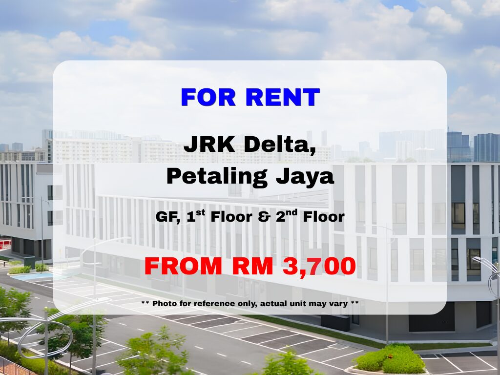 JRK Delta, Petaling Jaya ⭐ 3-Storey End Lot Shop Office for Rent - Image 1