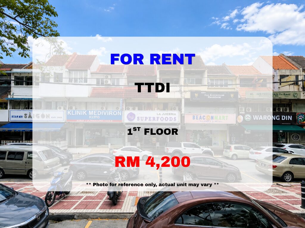 TTDI, Kuala Lumpur ⭐ 1st Floor Shop Office for Rent - Image 1