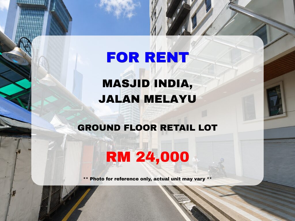 Masjid India, Jalan Melayu ⭐ Ground Floor Retail Lot for Rent - Image 1