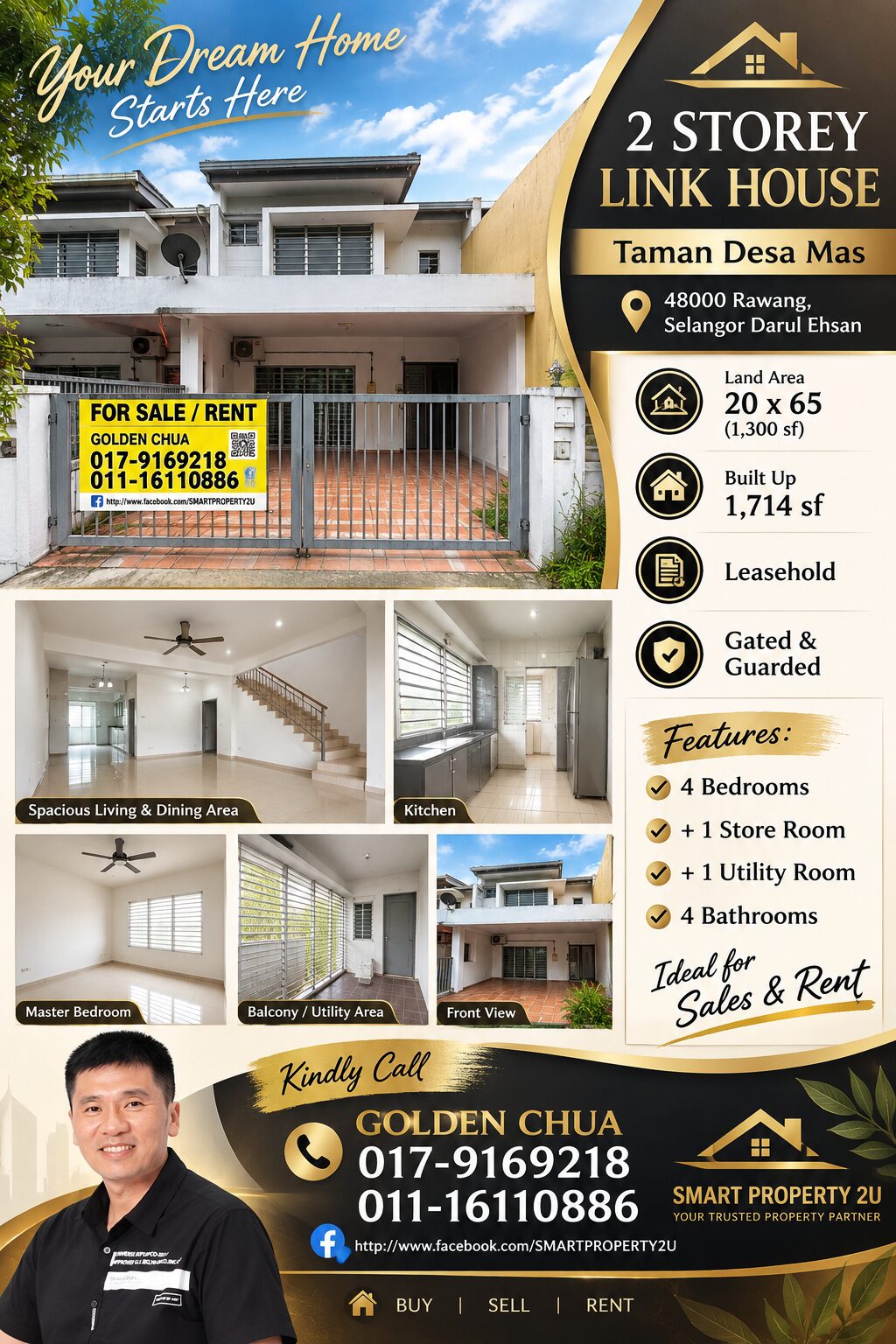2 Sty Link House Taman Desa Mas Rawang - Image 1