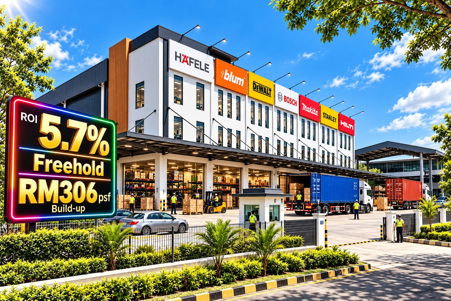 Kuang, Rawang -【 ROI 5.7% 】Freehold【 10 Acres 】BU 261,360sf【 Long Term Tenanted 】 - Image 1